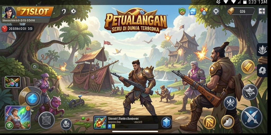 Tampilan menakjubkan dari gameplay <strong>171SLOT</strong> di dunia terbuka.
