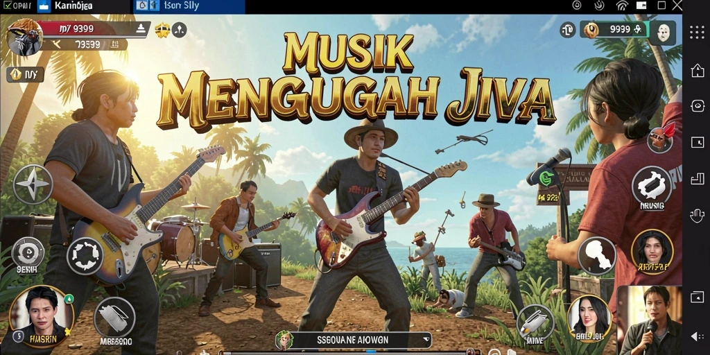 Tampilan gameplay Music dalam <strong>9399</strong> menunjukkan kreativitas dan interaksi pengguna.