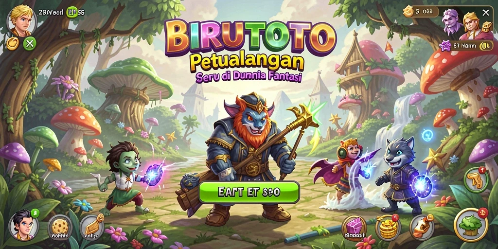 Gameplay BIRUTOTO dengan petualangan yang menakjubkan dan tantangan menarik.