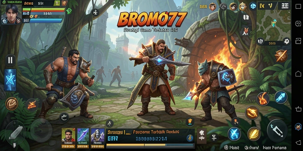 Tampilan visual menarik dari gameplay SLG BROMO77.