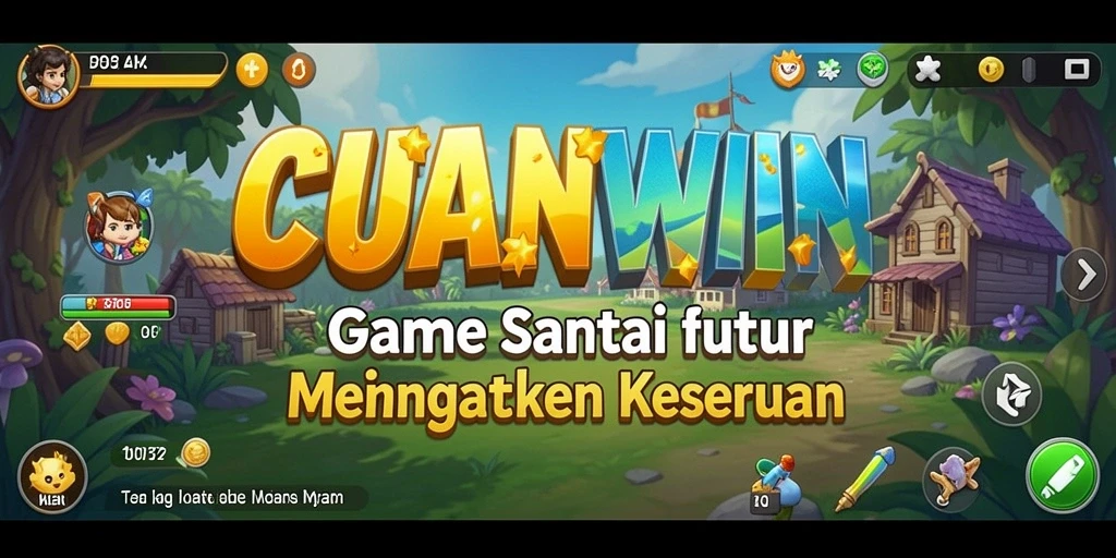 Tampilan gameplay <strong>CUANWIN</strong> yang ceria dan penuh warna.