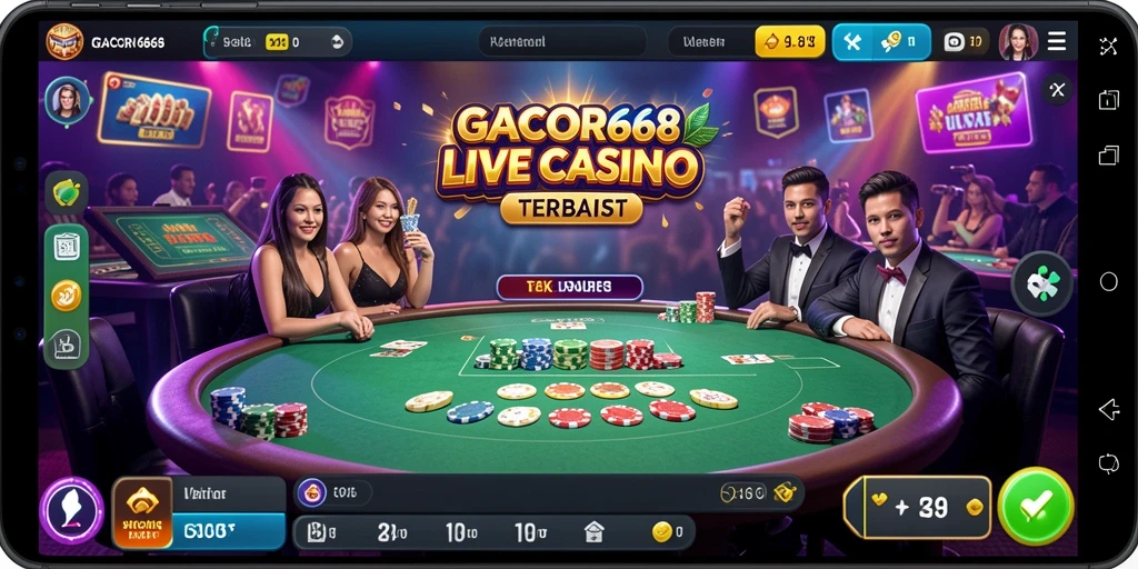 Tampilan gameplay Live Casino yang mengesankan di GACOR668.