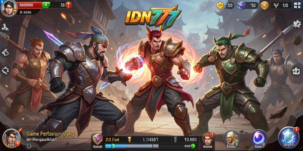 Tampilan gameplay <strong>IDN777</strong> yang menampilkan aksi pertarungan yang mendebarkan.