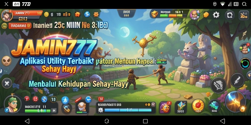 Screenshot utama menunjukkan antarmuka user-friendly JAMIN777 untuk pengelolaan tugas.