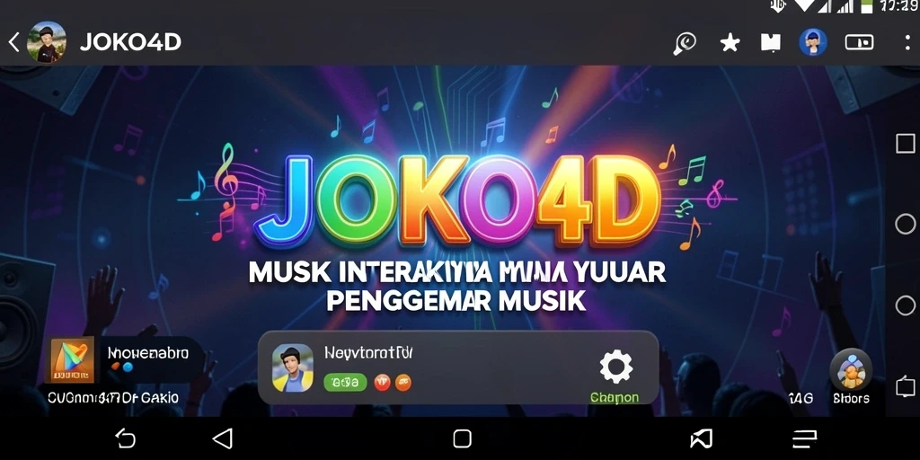 Tampilan gameplay <strong>JOKO4D</strong> dengan fitur interaktif dan koleksi lagu.
