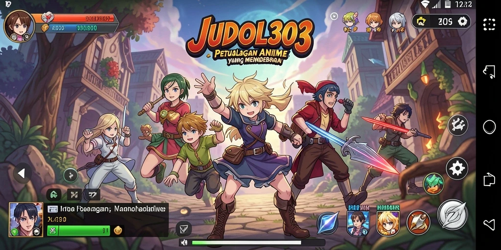 Tampilan gameplay <strong>JUDOL303</strong> yang menampilkan pertarungan karakter Anime.