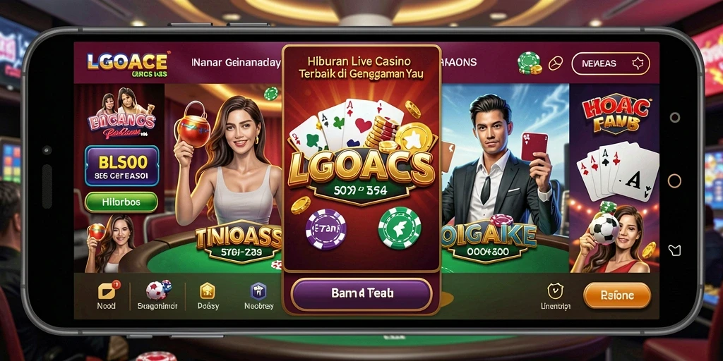 Gameplay Live Casino yang menarik di LGOACE dengan dealer langsung.