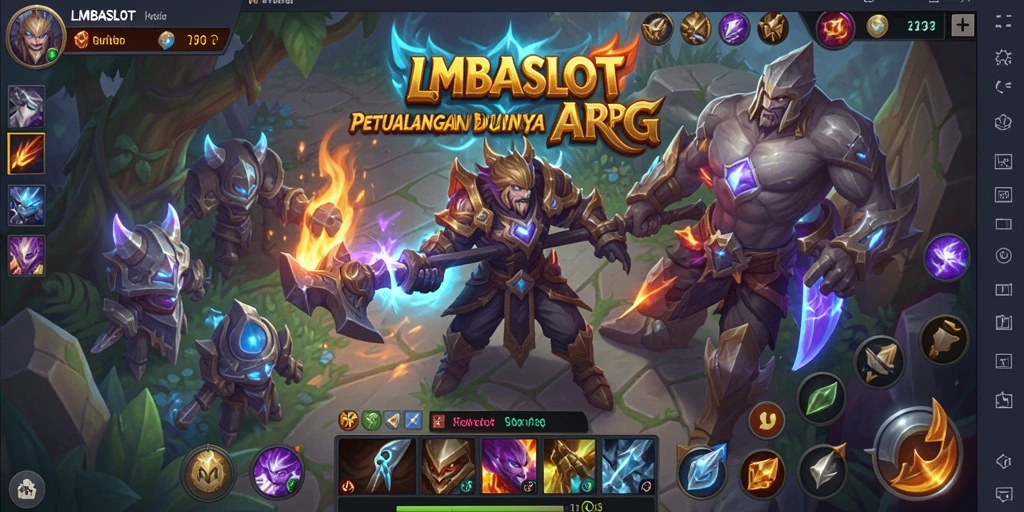 Tampilan gameplay LMBASLOT yang penuh aksi dalam dunia ARPG.