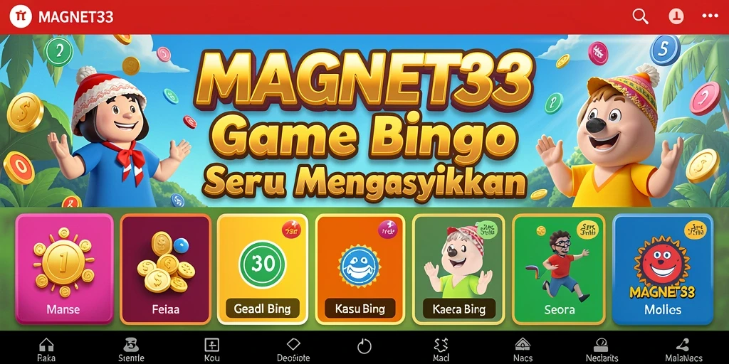 Tampilan gameplay Bingo yang seru dan interaktif di MAGNET33.