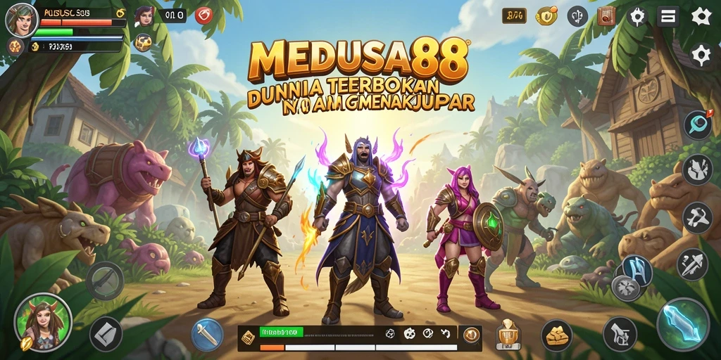 Tampilan gameplay menarik dalam dunia terbuka MEDUSA88.