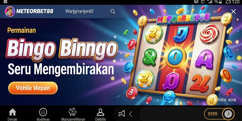 Tampilan gameplay seru dari METEORBET88 dengan fitur Bingo.