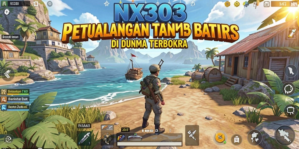 Tangkapan layar game NX303 yang menunjukkan petualangan mendalam di dunia terbuka.