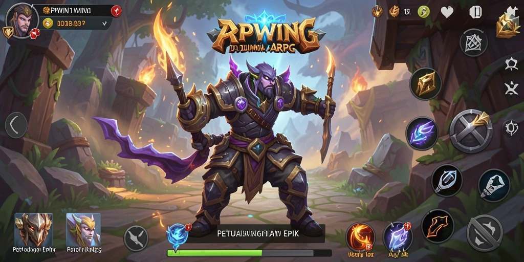 Tampilan gameplay ARPG yang menarik dan seru di RPWIN1.