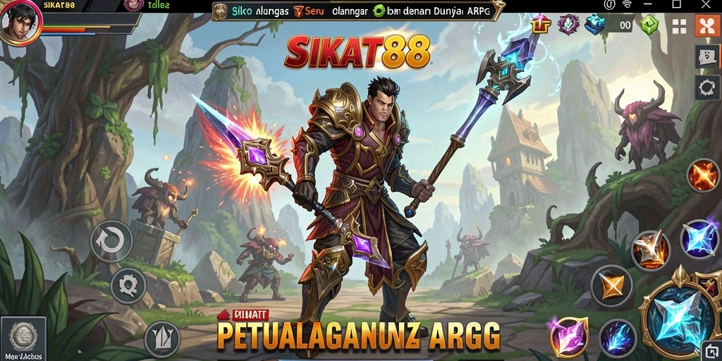 Tampilan gameplay SIKAT88 yang mengasyikkan dalam pertempuran ARPG.