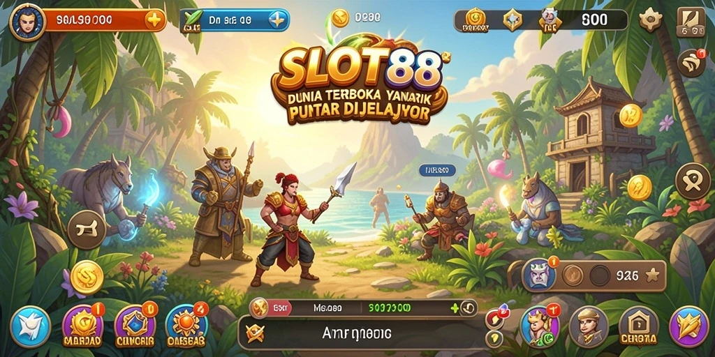 Screenshot utama SLOT88 menampilkan dunia terbuka yang luas dan penuh peluang.