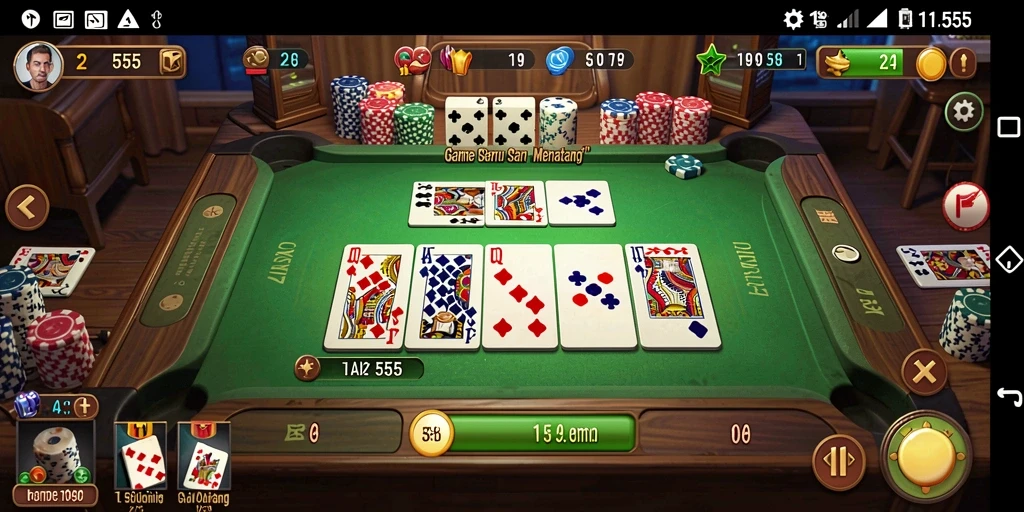 Tangkapan layar TAR555 menampilkan gameplay seru dan menantang pemain dalam permainan Domino.