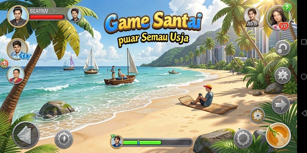 Screenshot gameplay V07 yang menyenangkan dan berwarna-warni.